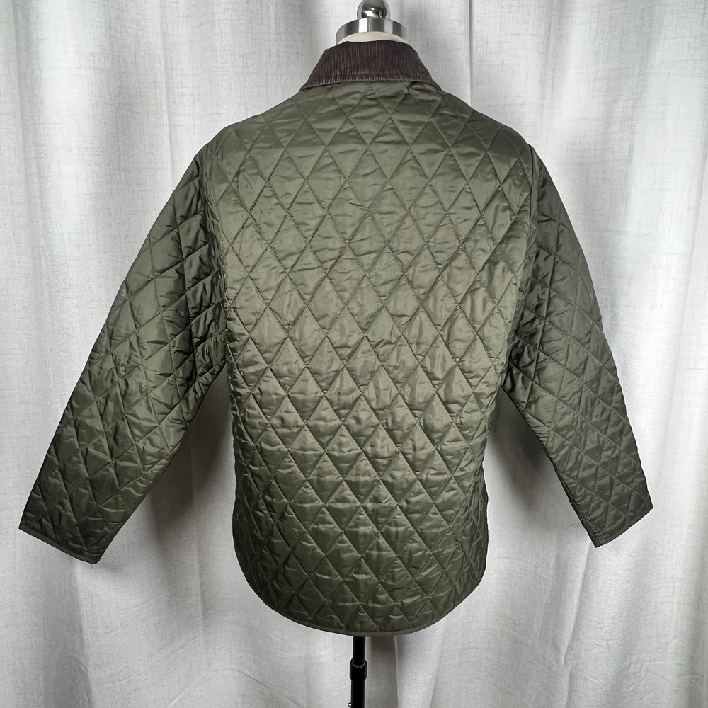 Barbour Heritage Liddesdale Quilted Jacket Coat Women's 12 Olive Green - Picture 10 of 16
